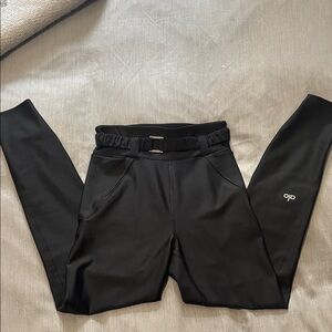 ALO Yoga Black High-Waist Belted Leggings